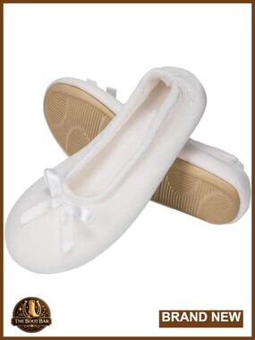 Satin Ballerina Slippers Memory Foam House Shoes Indoor